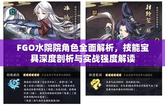 FGO水院院角色全面解析，技能宝具深度剖析与实战强度解读