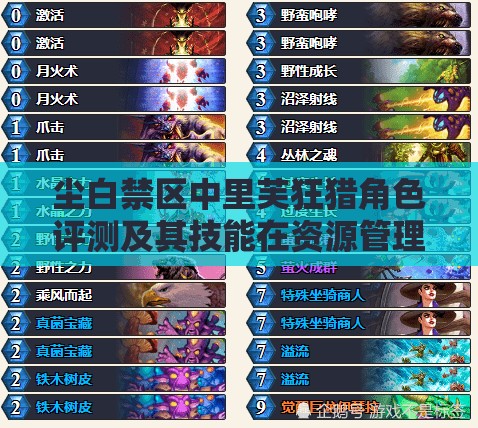 尘白禁区中里芙狂猎角色评测及其技能在资源管理策略中的关键性解析