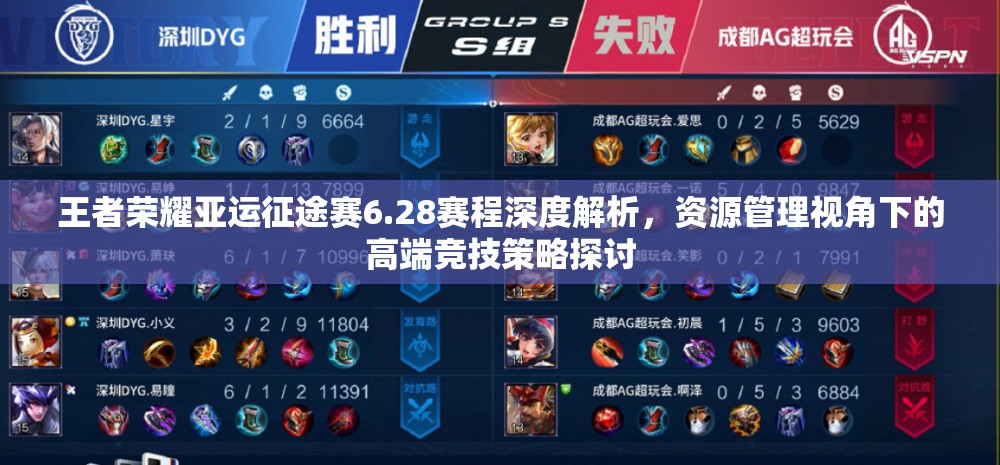 王者荣耀亚运征途赛6.28赛程深度解析，资源管理视角下的高端竞技策略探讨