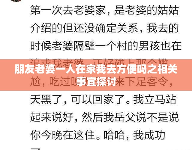朋友老婆一人在家我去方便吗之相关事宜探讨