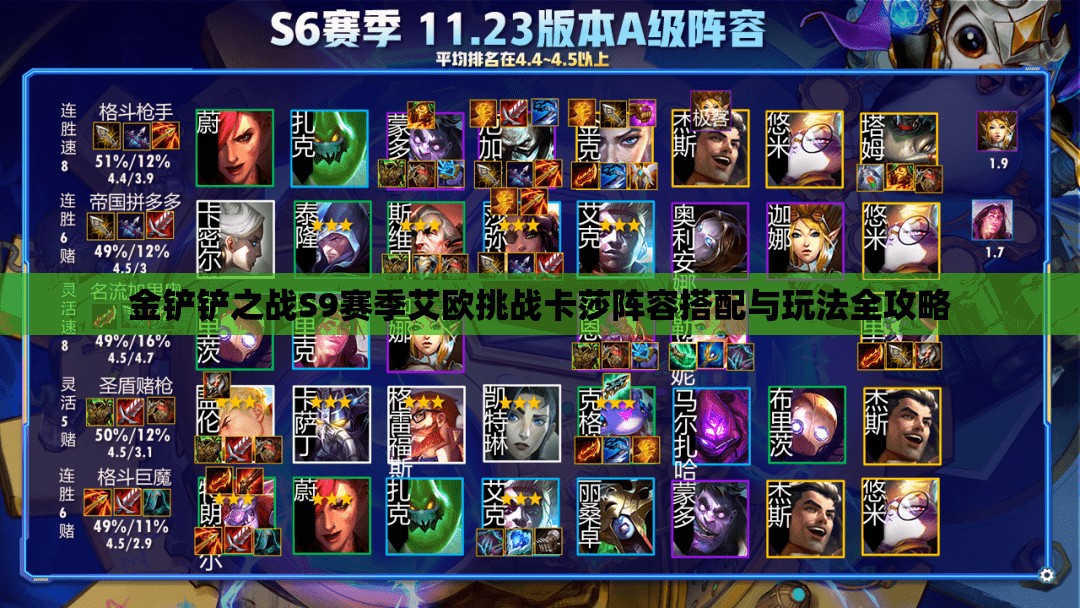 金铲铲之战S9赛季艾欧挑战卡莎阵容搭配与玩法全攻略