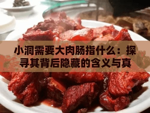 小洞需要大肉肠指什么：探寻其背后隐藏的含义与真相
