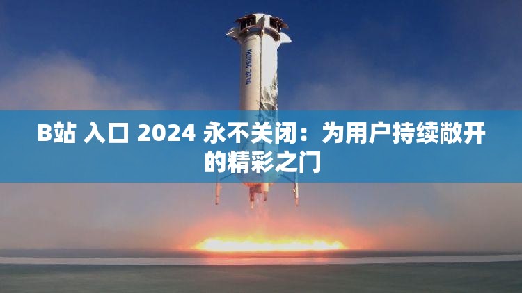 B站 入口 2024 永不关闭：为用户持续敞开的精彩之门