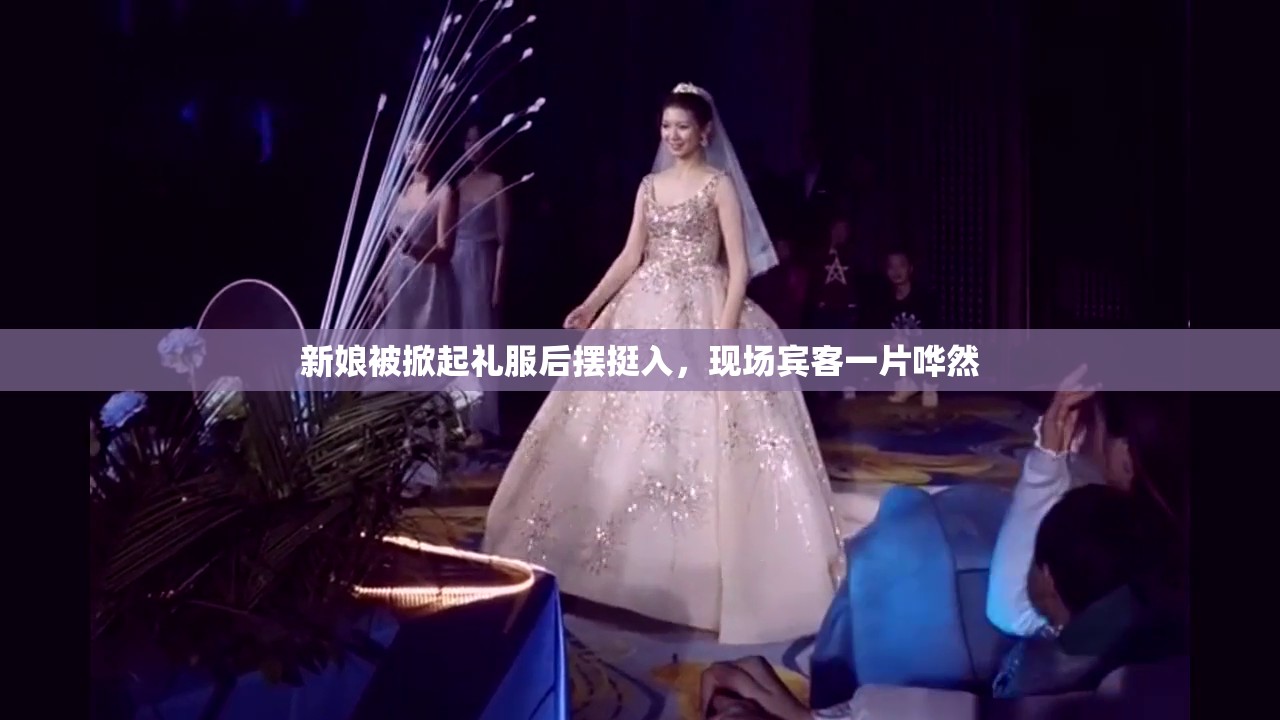 新娘被掀起礼服后摆挺入，现场宾客一片哗然
