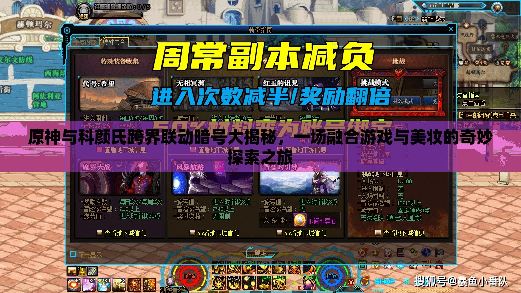 原神与科颜氏跨界联动暗号大揭秘，一场融合游戏与美妆的奇妙探索之旅