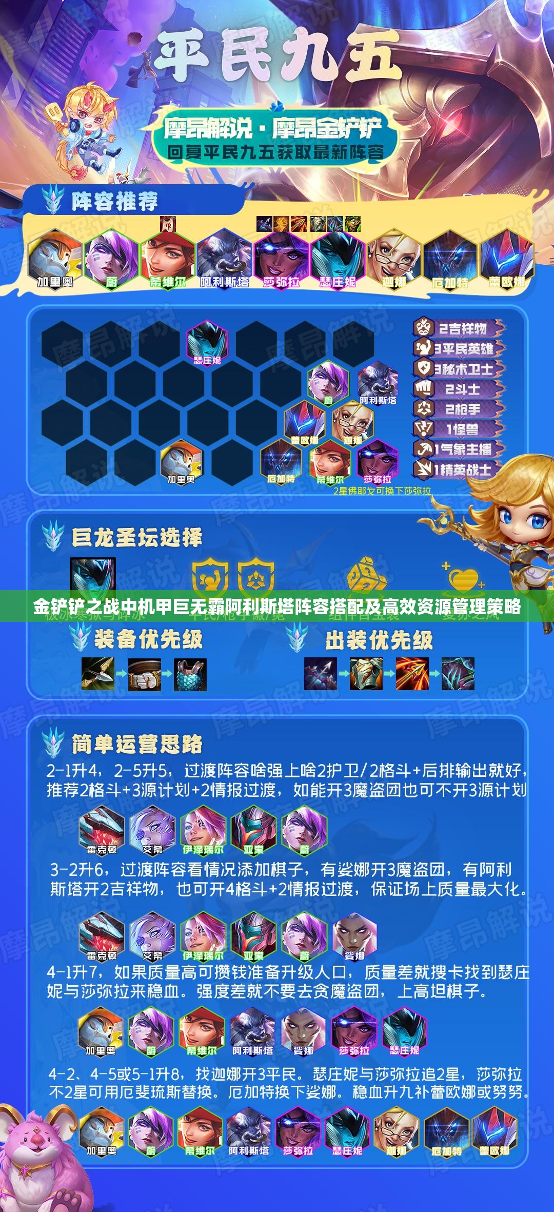 金铲铲之战中机甲巨无霸阿利斯塔阵容搭配及高效资源管理策略