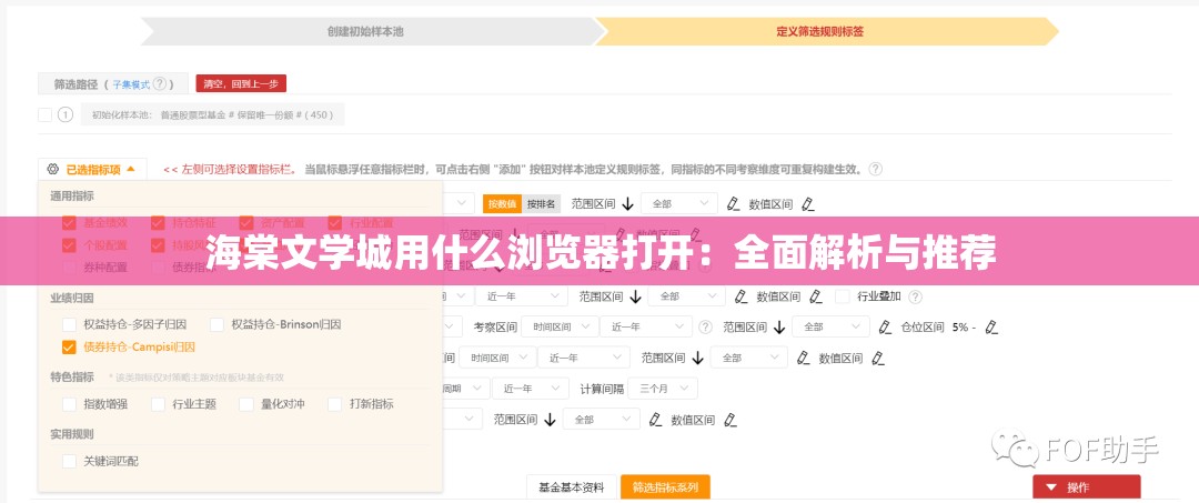 海棠文学城用什么浏览器打开：全面解析与推荐