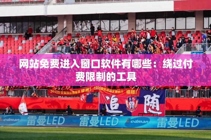 网站免费进入窗口软件有哪些：绕过付费限制的工具