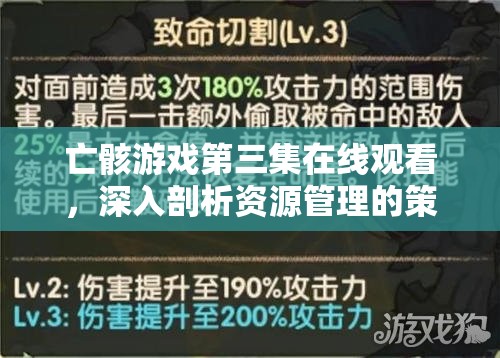 亡骸游戏第三集在线观看，深入剖析资源管理的策略与技巧