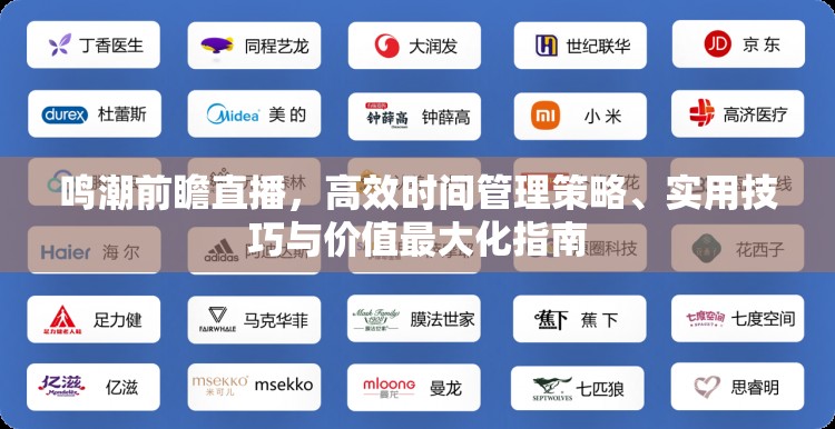 鸣潮前瞻直播，高效时间管理策略、实用技巧与价值最大化指南