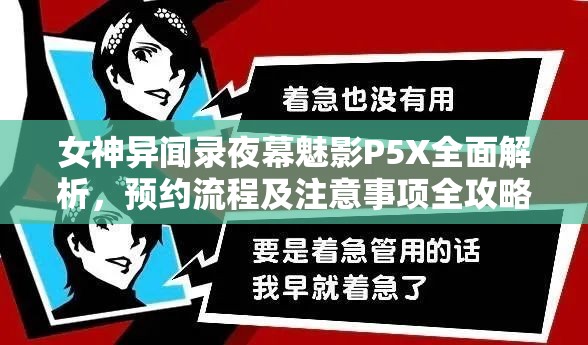 女神异闻录夜幕魅影P5X全面解析，预约流程及注意事项全攻略