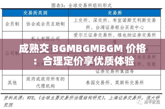 成熟交 BGMBGMBGM 价格：合理定价享优质体验