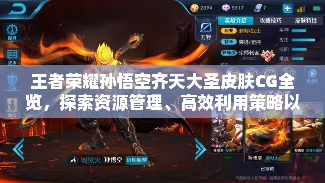 王者荣耀孙悟空齐天大圣皮肤CG全览，探索资源管理、高效利用策略以实现价值最大化