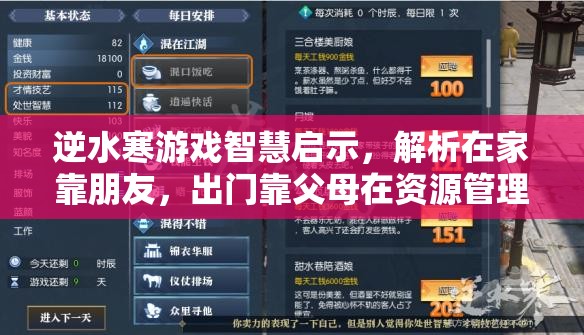 逆水寒游戏智慧启示，解析在家靠朋友，出门靠父母在资源管理中的核心意义与实践策略