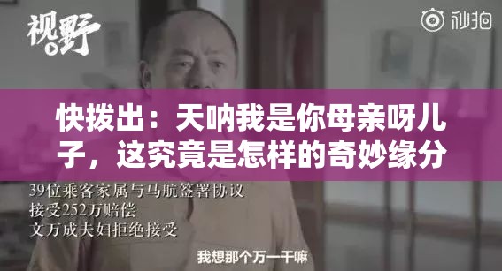 快拨出：天呐我是你母亲呀儿子，这究竟是怎样的奇妙缘分