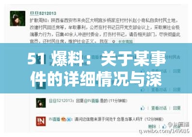 51 爆料：关于某事件的详细情况与深度分析