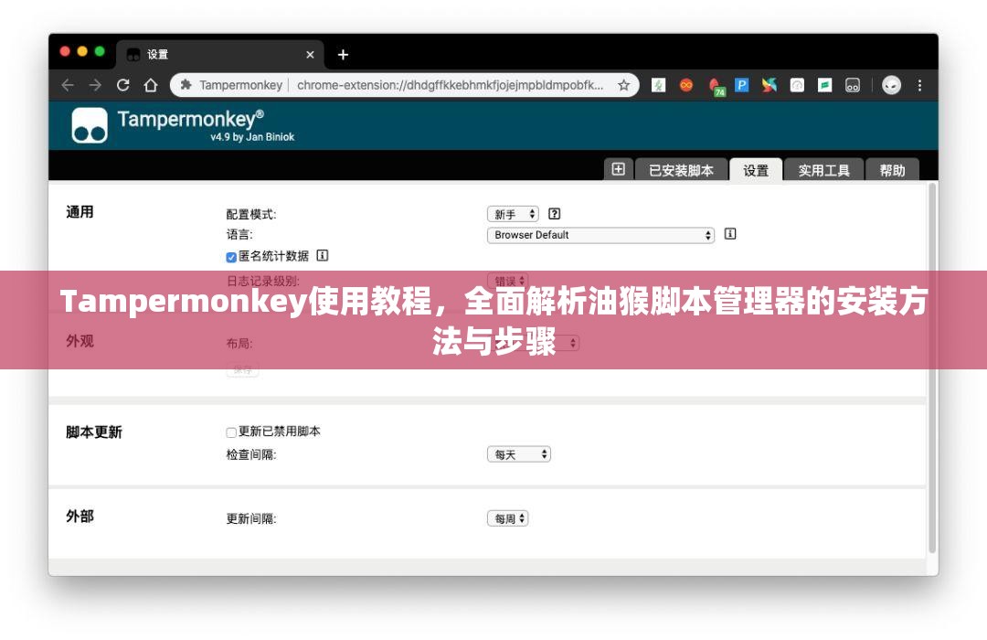 Tampermonkey使用教程，全面解析油猴脚本管理器的安装方法与步骤