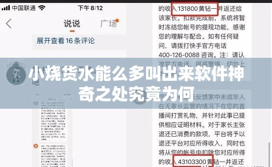 小烧货水能么多叫出来软件神奇之处究竟为何