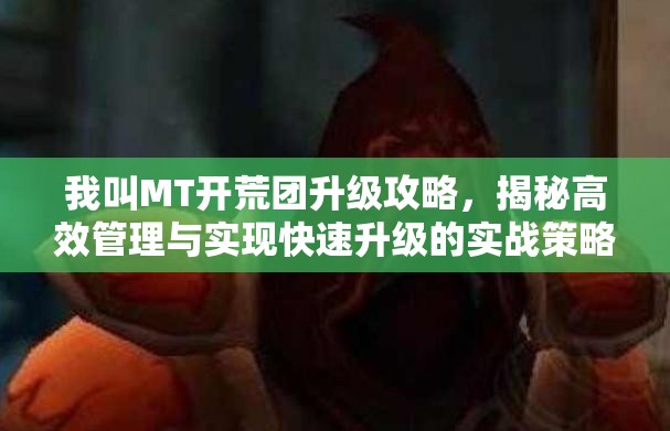 我叫MT开荒团升级攻略，揭秘高效管理与实现快速升级的实战策略
