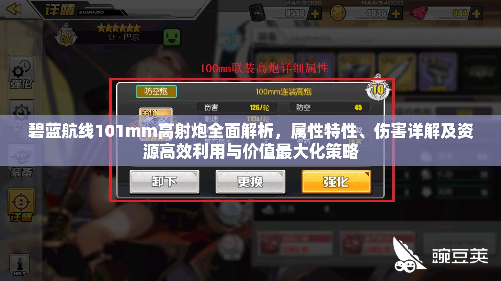 碧蓝航线101mm高射炮全面解析，属性特性、伤害详解及资源高效利用与价值最大化策略