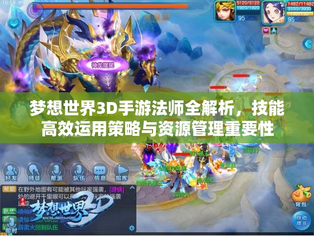 梦想世界3D手游法师全解析，技能高效运用策略与资源管理重要性