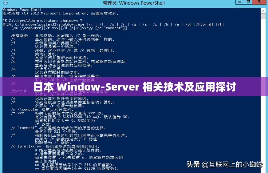 日本 Window-Server 相关技术及应用探讨