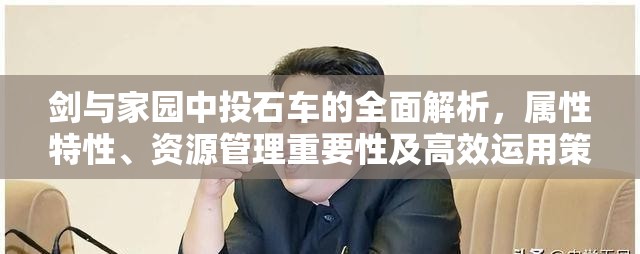 剑与家园中投石车的全面解析，属性特性、资源管理重要性及高效运用策略