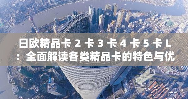 日欧精品卡 2 卡 3 卡 4 卡 5 卡 L：全面解读各类精品卡的特色与优势