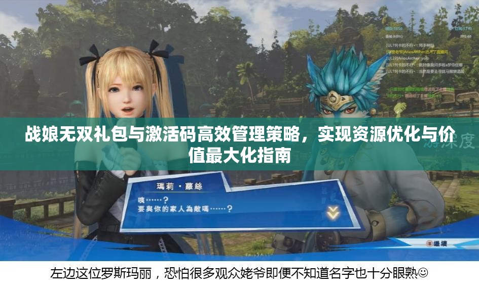 战娘无双礼包与激活码高效管理策略，实现资源优化与价值最大化指南
