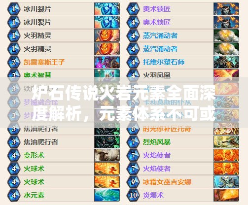 炉石传说火岩元素全面深度解析，元素体系不可或缺的得力助手