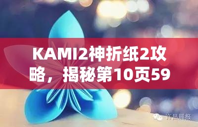 KAMI2神折纸2攻略，揭秘第10页59关，解锁折纸艺术深邃而终极的奥秘