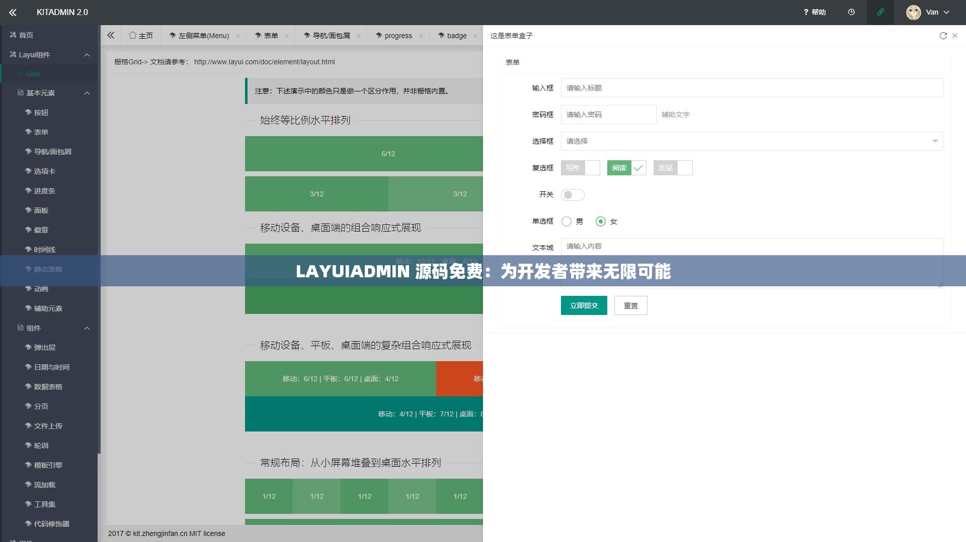 LAYUIADMIN 源码免费：为开发者带来无限可能