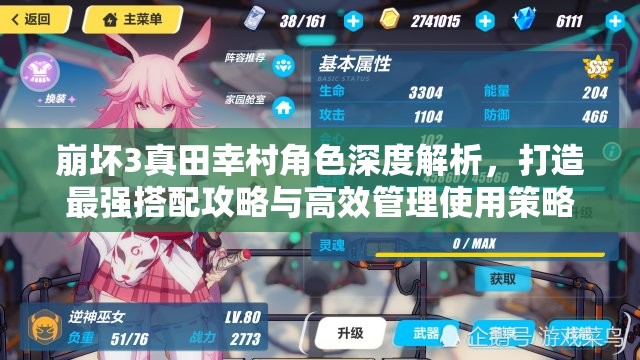 崩坏3真田幸村角色深度解析，打造最强搭配攻略与高效管理使用策略