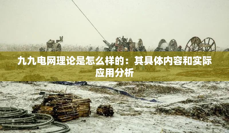 九九电网理论是怎么样的：其具体内容和实际应用分析