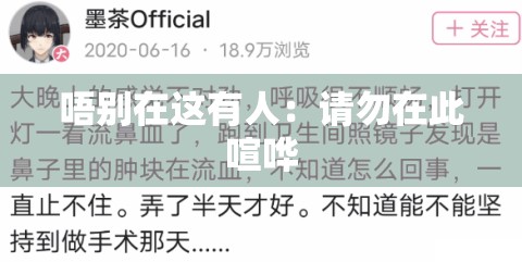 唔别在这有人：请勿在此喧哗