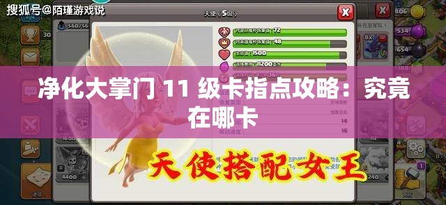 净化大掌门 11 级卡指点攻略：究竟在哪卡