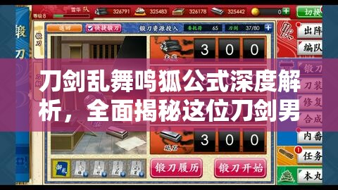 刀剑乱舞鸣狐公式深度解析，全面揭秘这位刀剑男士的性能与实用性