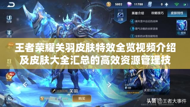 王者荣耀关羽皮肤特效全览视频介绍及皮肤大全汇总的高效资源管理技巧