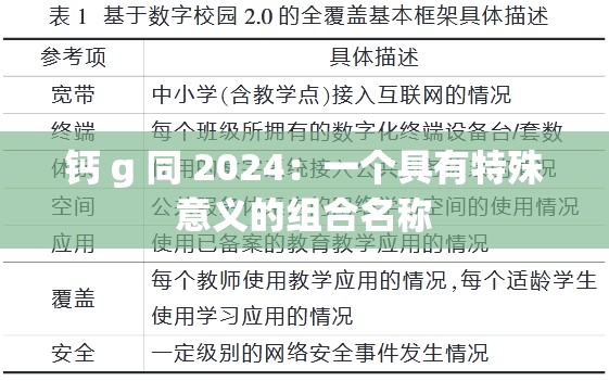 钙 g 同 2024：一个具有特殊意义的组合名称