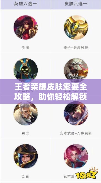 王者荣耀皮肤索要全攻略，助你轻松解锁并获取心仪的游戏皮肤