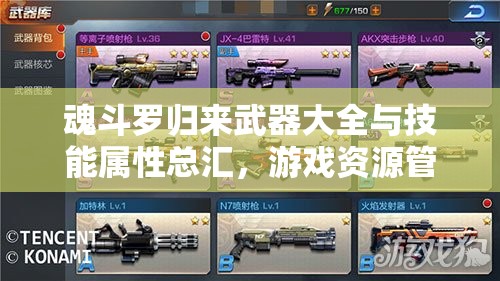 魂斗罗归来武器大全与技能属性总汇，游戏资源管理核心价值与高效利用策略