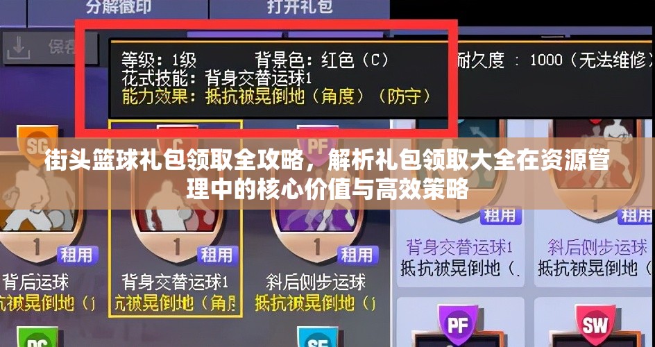 街头篮球礼包领取全攻略，解析礼包领取大全在资源管理中的核心价值与高效策略
