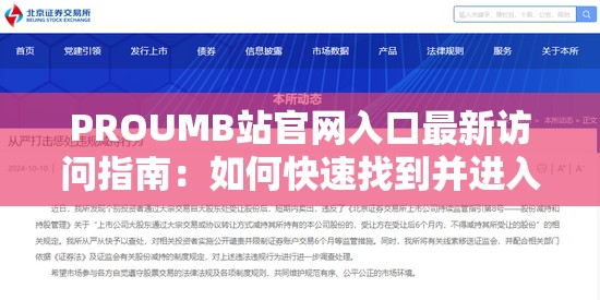 PROUMB站官网入口最新访问指南：如何快速找到并进入PROUMB站官网