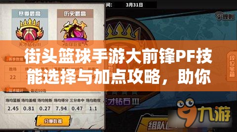 街头篮球手游大前锋PF技能选择与加点攻略，助你成为内线得分与防守大师