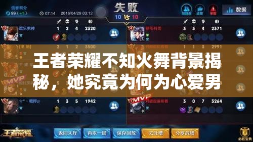 王者荣耀不知火舞背景揭秘，她究竟为何为心爱男人做出决断？