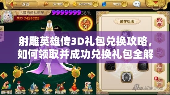 射雕英雄传3D礼包兑换攻略，如何领取并成功兑换礼包全解析？