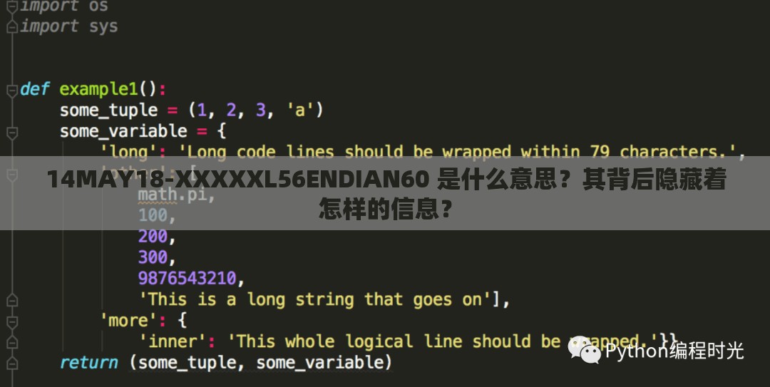 14MAY18-XXXXXL56ENDIAN60 是什么意思？其背后隐藏着怎样的信息？
