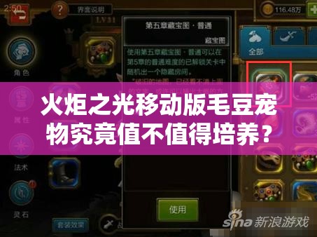 火炬之光移动版毛豆宠物究竟值不值得培养？技能属性图鉴全面剖析