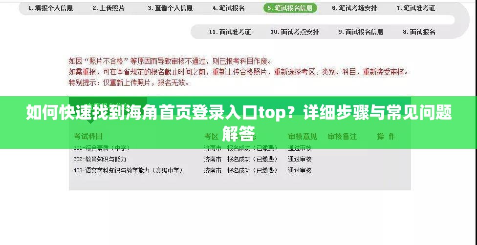 如何快速找到海角首页登录入口top？详细步骤与常见问题解答