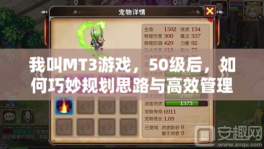 我叫MT3游戏，50级后，如何巧妙规划思路与高效管理资源成关键疑问？